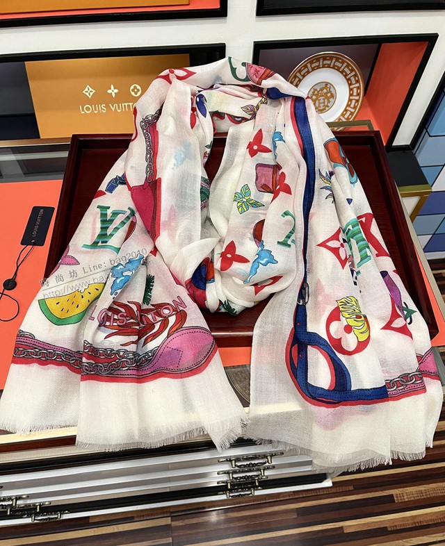 Louis Vuitton圍巾 路易威登女士保暖圍巾披肩 LV高品質2021最新款戒指絨長巾  mmj1539